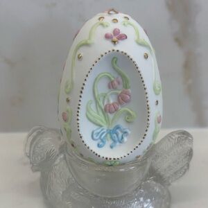 Vintage Franklin Mint Cybis Bisque Treasury of Eggs Collectors Decorative Egg